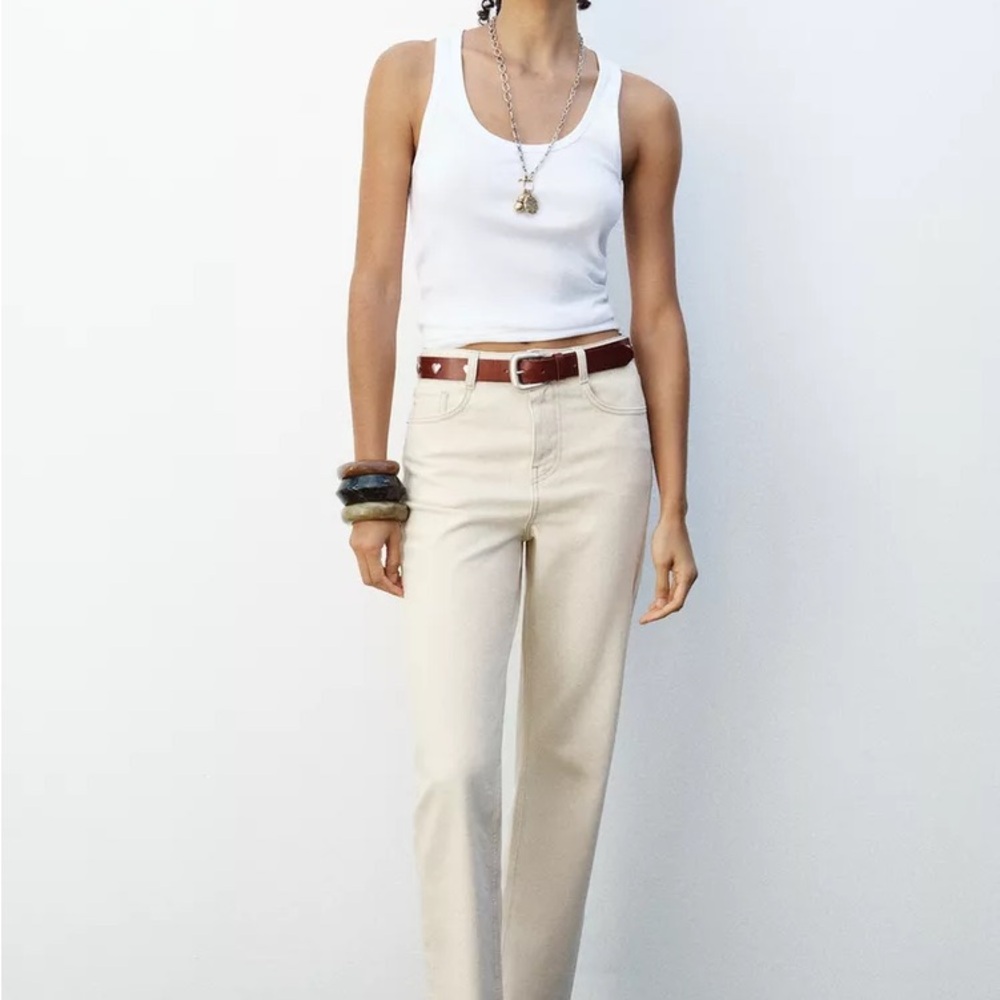 Zara high waist relaxed fit jeans